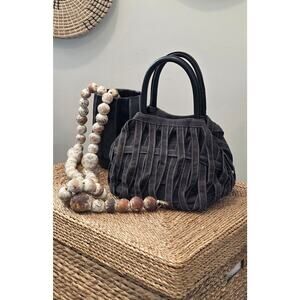 Vintage Y2K Sui Sui Denim Satchel | Leather Handles | Statement Bag